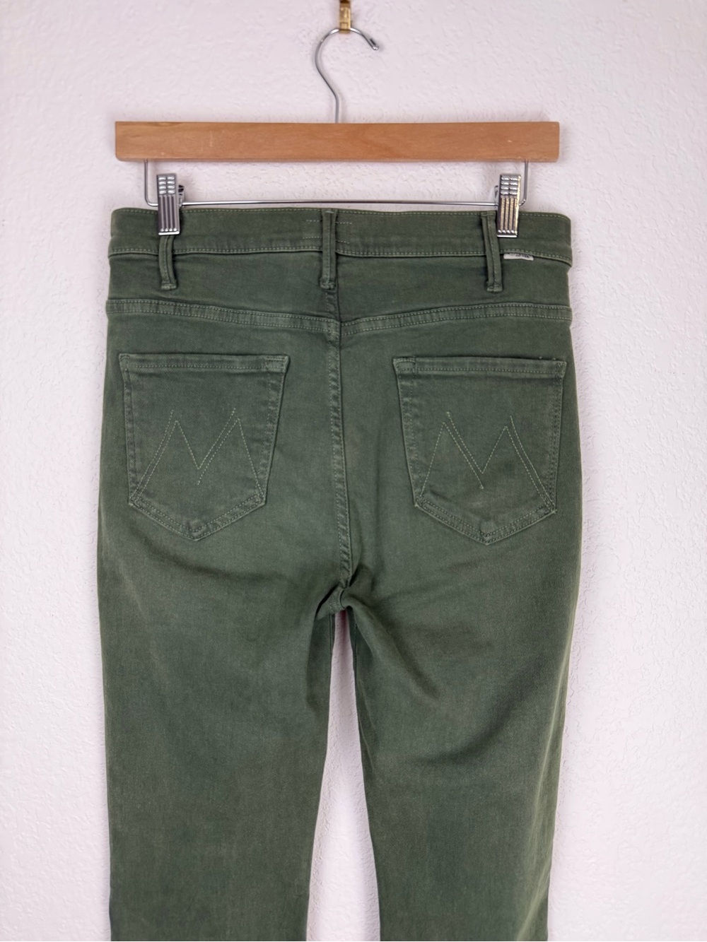 MOTHER Jeans The Hustler Ankle Fray in Dark Olive Green 28 - Picture 6 of 15